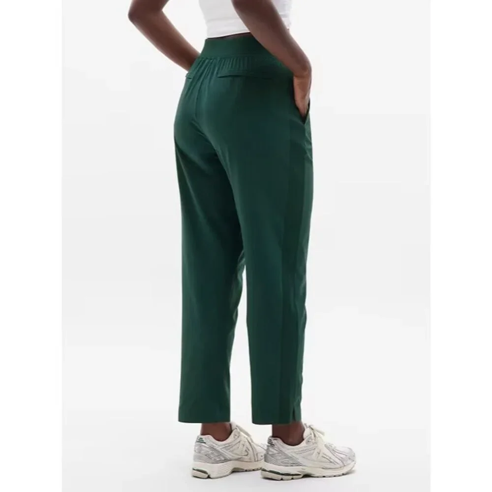 Athleta Dark Green Ankle Cropped Pants